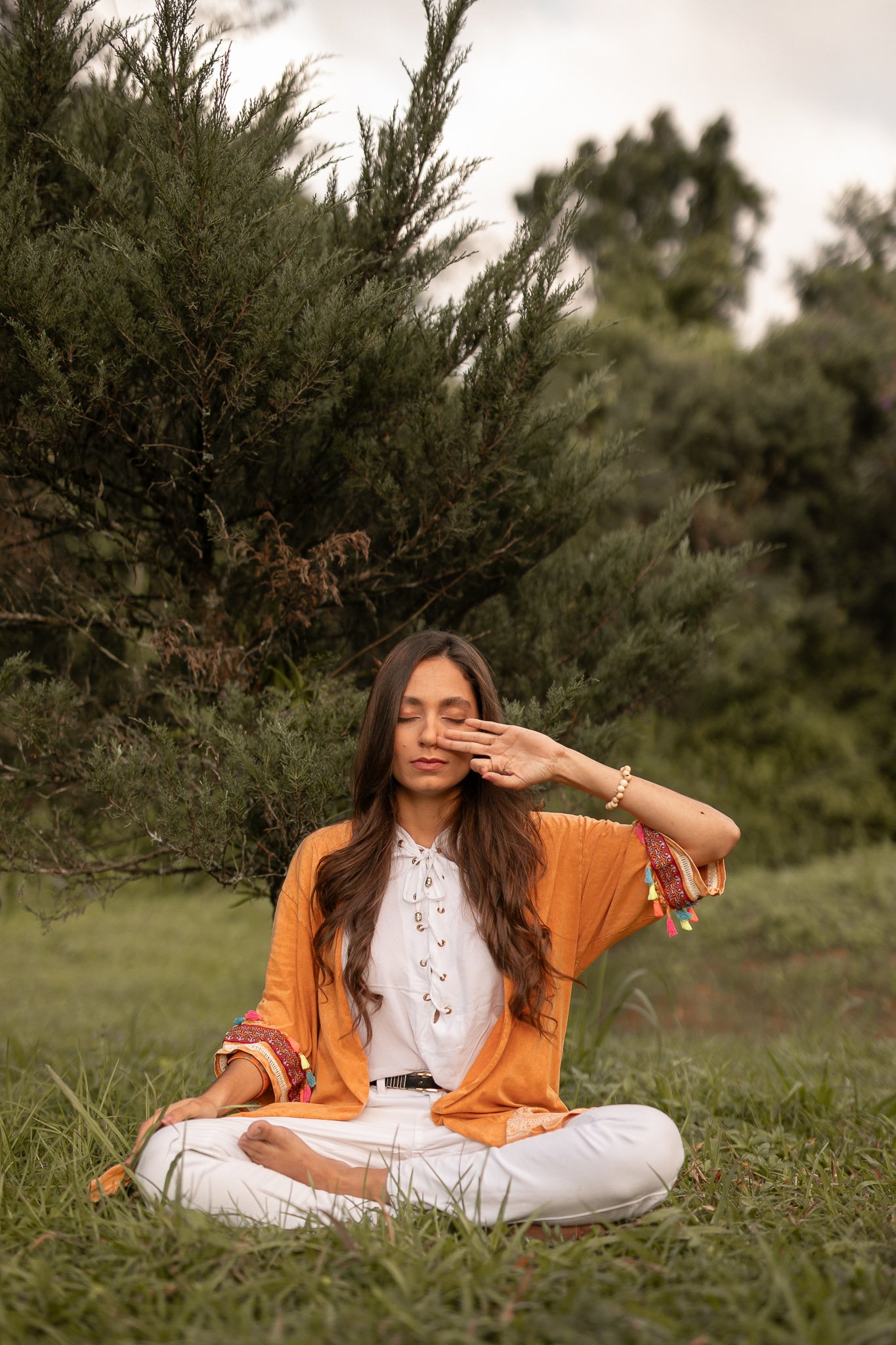 Prática meditativa em ambiente natural